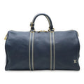 Louis Vuitton Tobago Keepall 50 Boston Bag Travel Purse Leather Navy