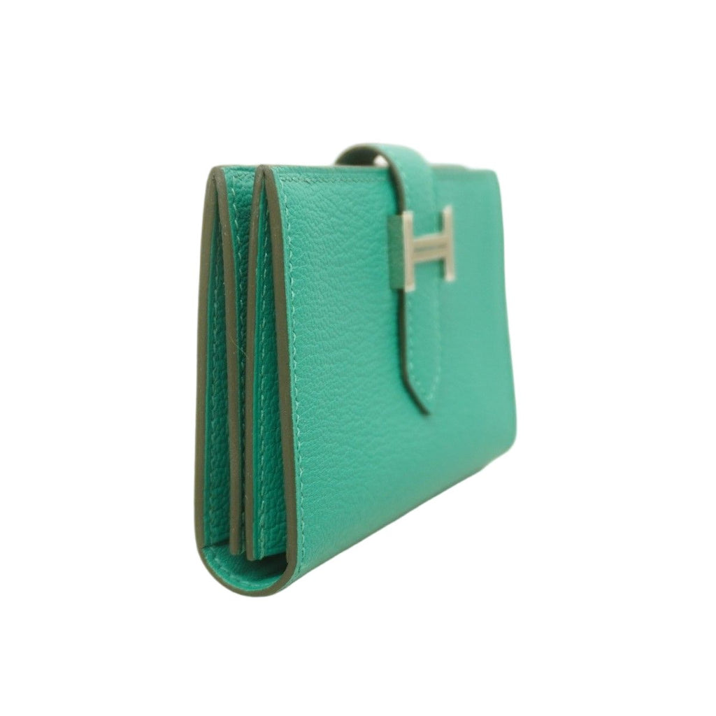 Hermes Card Case Anchor Docase Chevremisor Vert Verone Silver — view 2