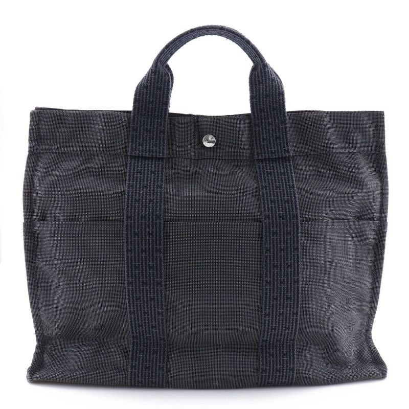 Hermes Her Line Herbag MM Nylon Canvas Gray Handbag