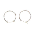 Gucci Polished Bamboo Hoop Earrings Silver Both