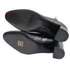 Hermes Short Boots Saint-germain Black 38 1 2 Leather Silver Hardware — view 7