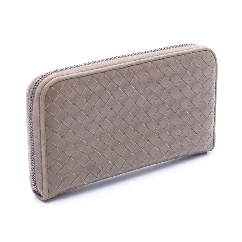 Bottega Veneta Round Wallet Intrecciato Brown Leather — view 2