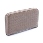 Bottega Veneta Round Wallet Intrecciato Brown Leather — view 2
