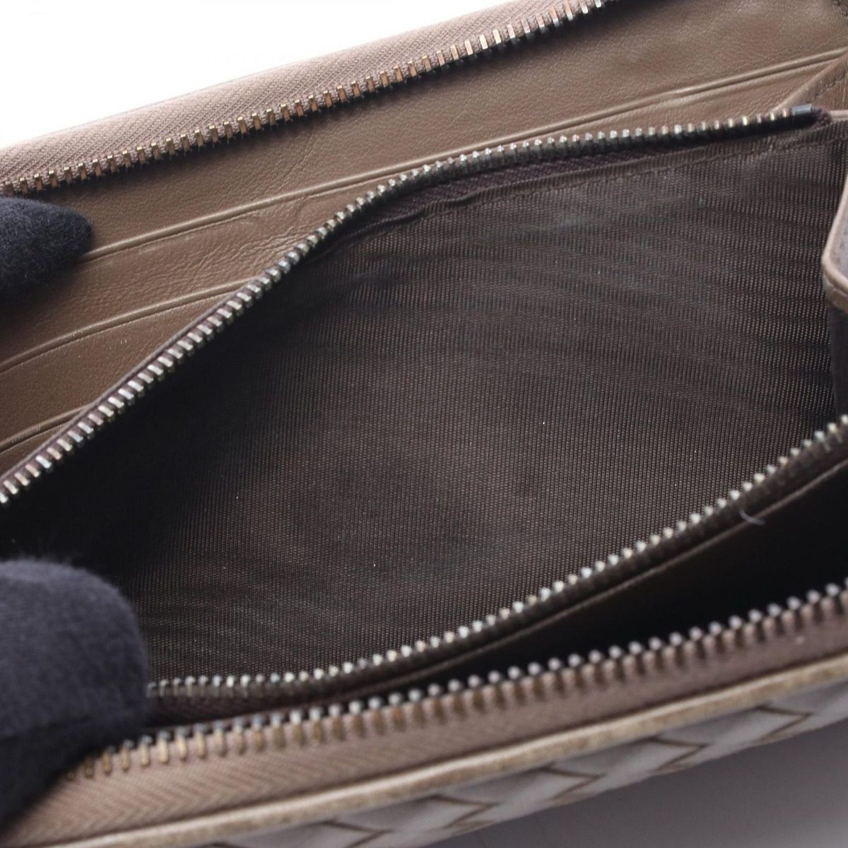 Bottega Veneta Round Wallet Intrecciato Brown Leather — view 7