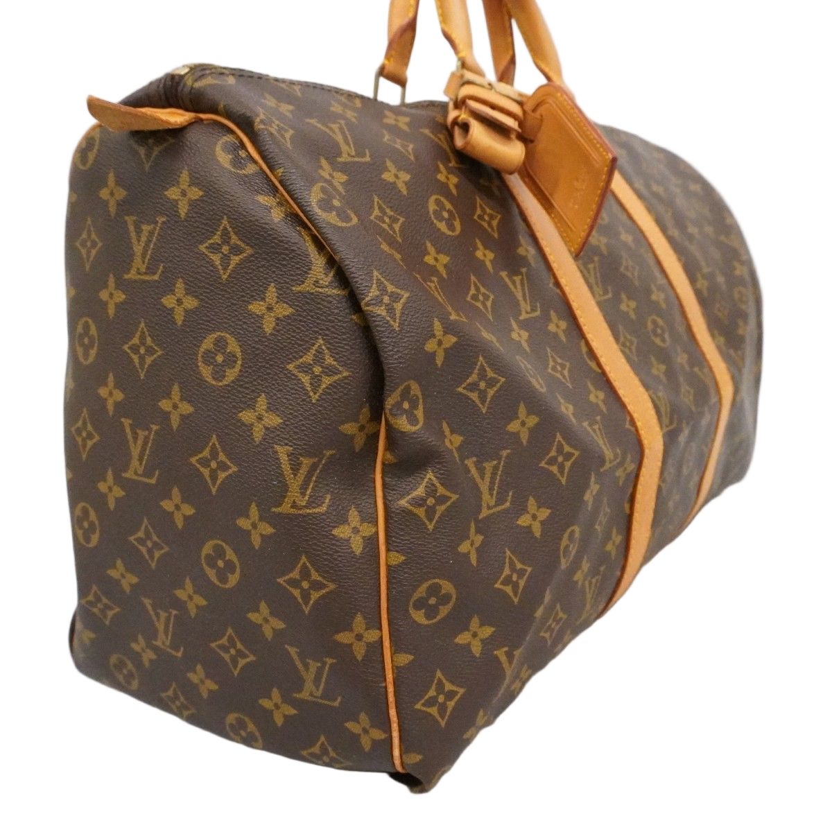 Louis Vuitton Boston Bag Monogram Keepall 50 Brown — view 2