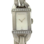 Gucci Stainless Steel Diamond Quartz Analog Display White Shell
