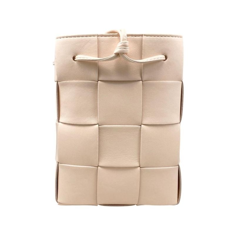 Bottega Veneta Shoulder Bag Small Cassette Bucket Lambskin Pink — view 3