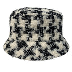 Chanel Tweed CC Logo Bucket Ivory Black — view 2