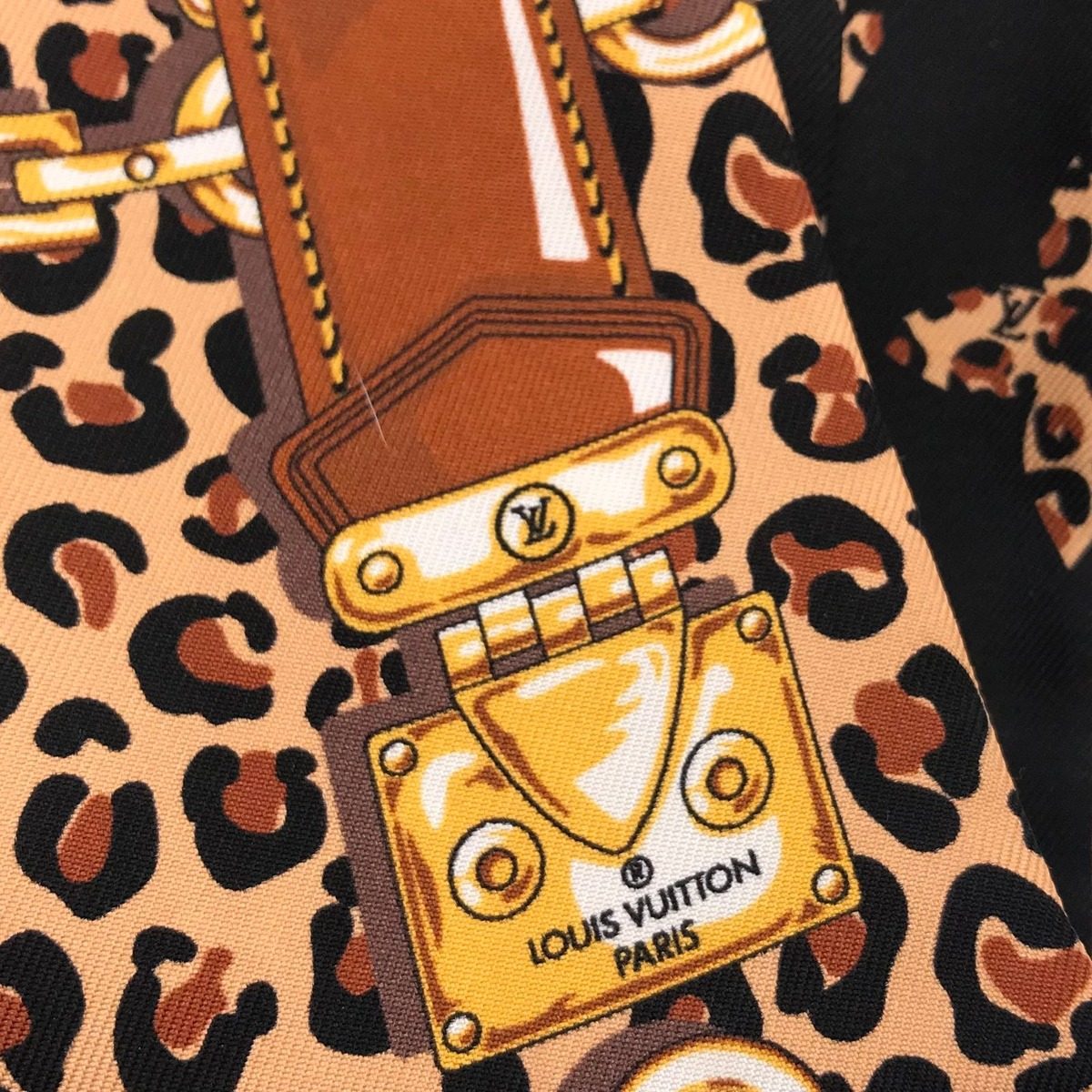 Louis Vuitton Silk Bandeau Wild at Heart Monogram Leopard Print Scarf — view 6