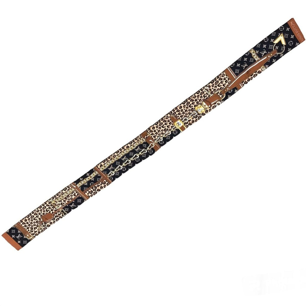 Louis Vuitton Silk Bandeau Wild at Heart Monogram Leopard Print Scarf — view 8