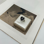 Chanel CC Logo Ring Black — view 3