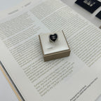 Chanel CC Logo Ring Black