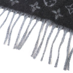 Louis Vuitton Echarpe Monogram Gradient Cashmere Wool Scarf Noir Black — view 5