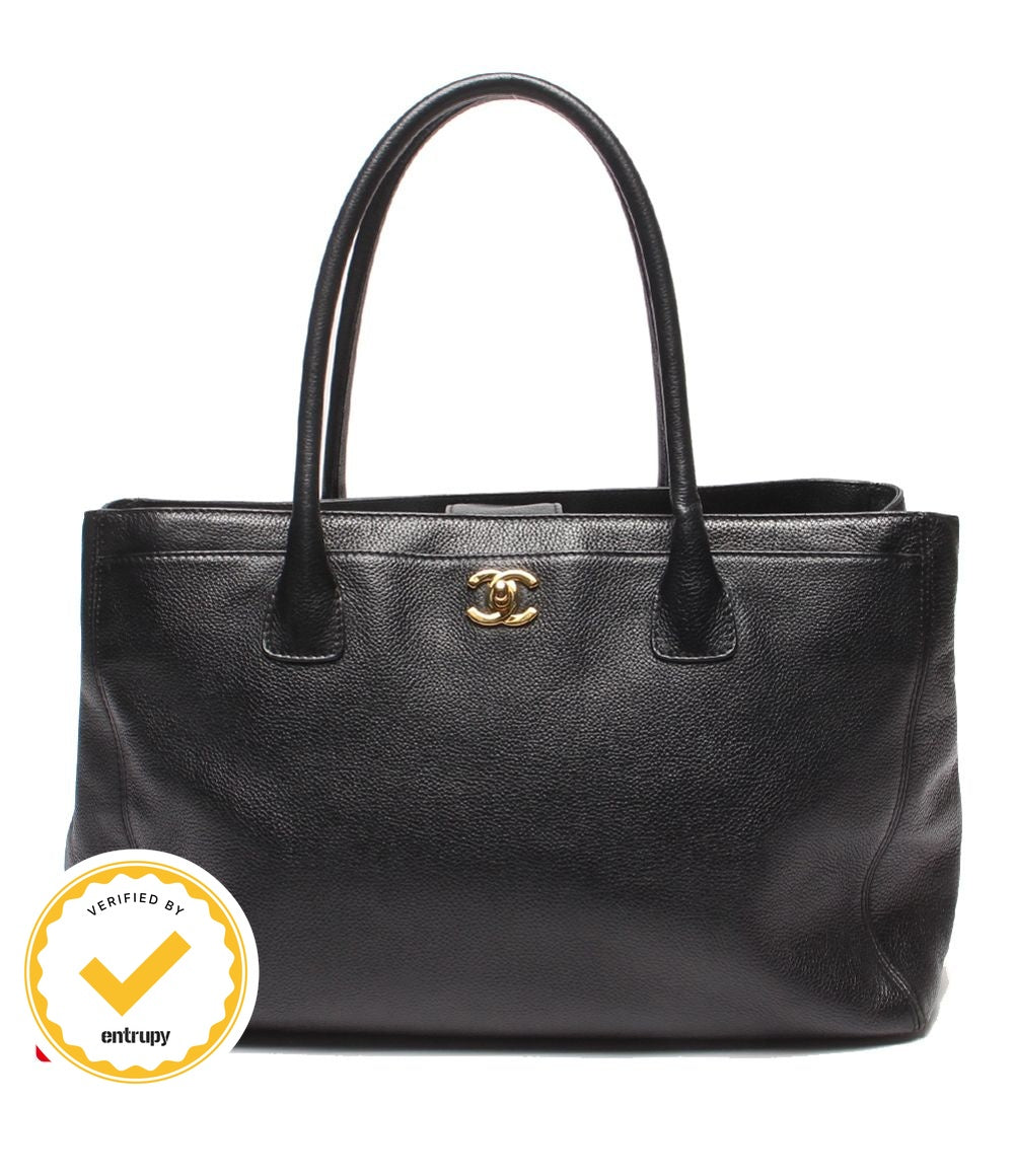 Chanel Tote Bag Gold Caviar Leather Executive