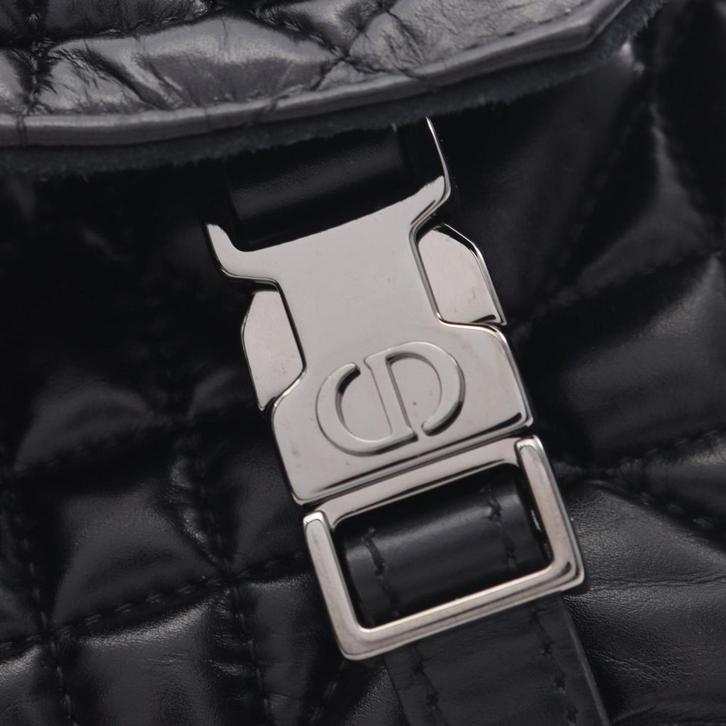 Dior Shoulder Bag Camp Small Macro Cannage Black Leather — view 9