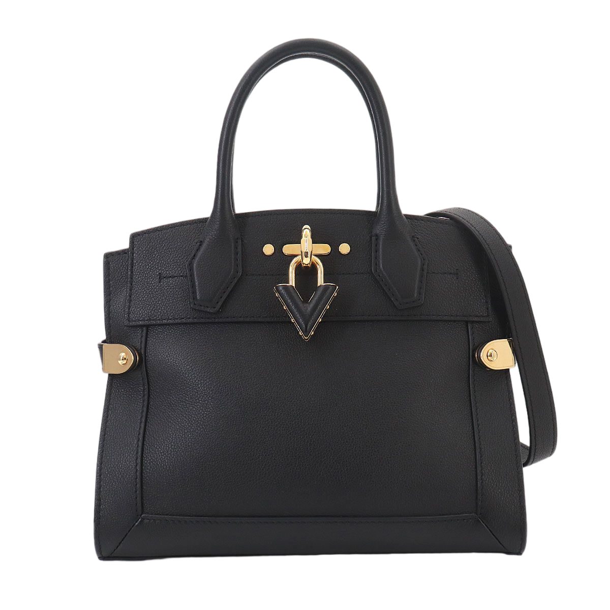 Louis Vuitton Steamer PM 2-Way Bag Leather Black