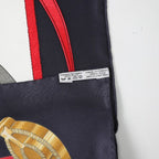 Hermes Carre 90 Large Keynote Crano Manege Scarf Navy — view 6