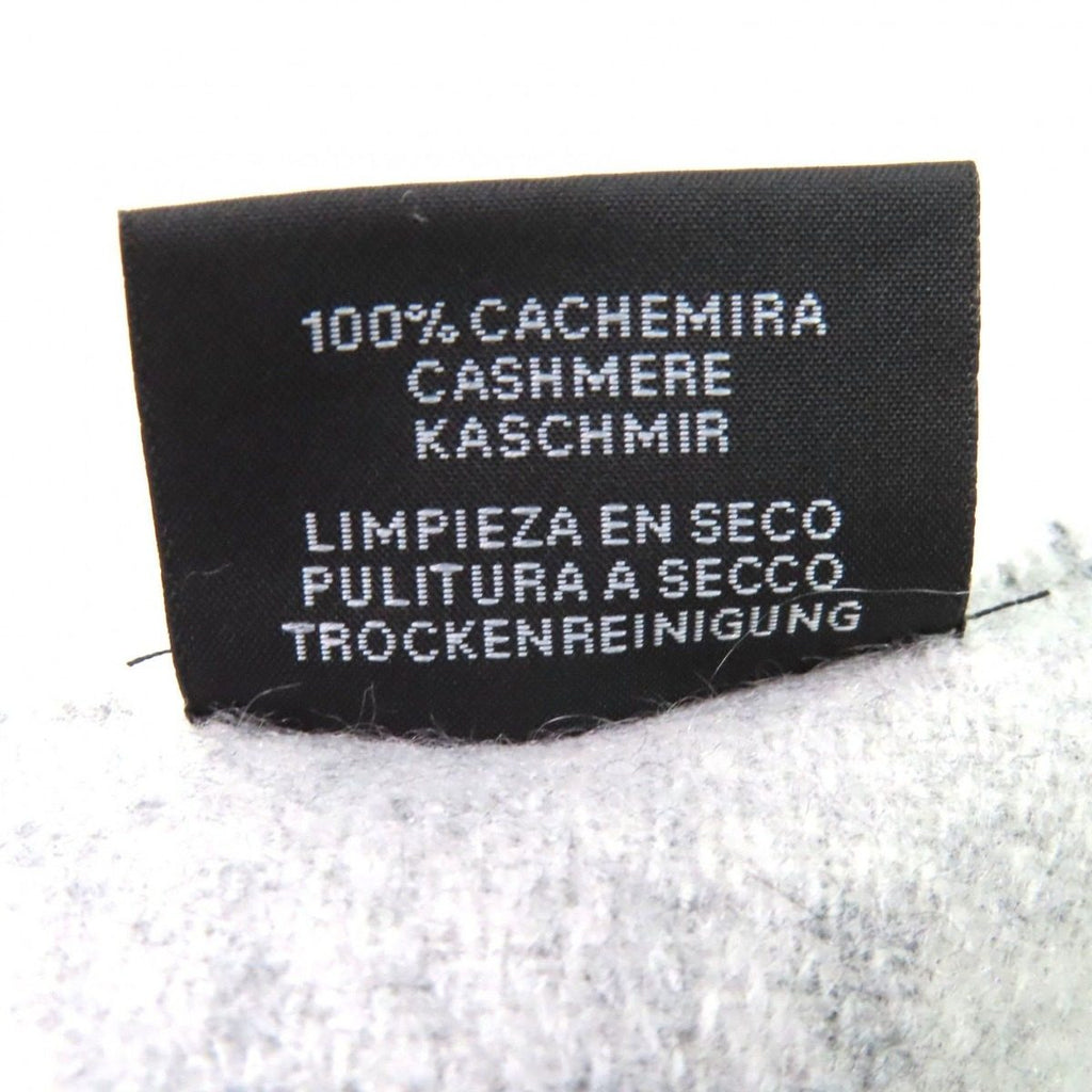 Hermes Entrelac Equestre Scarf Cashmere Horse Fringe Bicolor Gray — view 8
