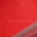 Hermes Bifold Wallet Bearn Souffle Rouge Casac Leather Kazak Red — view 5