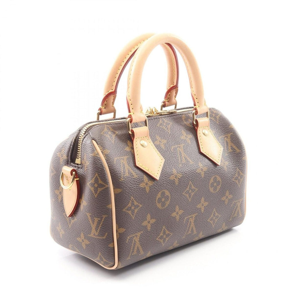 Louis Vuitton Handbag Speedy Bandouliere 20 Beige Canvas Leather — view 2
