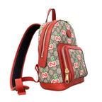 Gucci Backpack GG Supreme Beige Red Gold — view 2