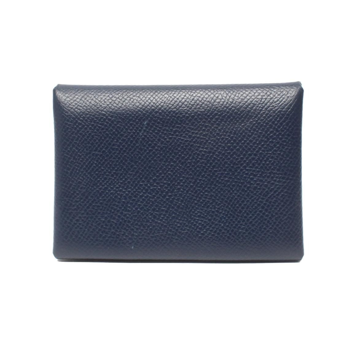 Hermes Coin Case Card Silver Calvi Duo — view 2