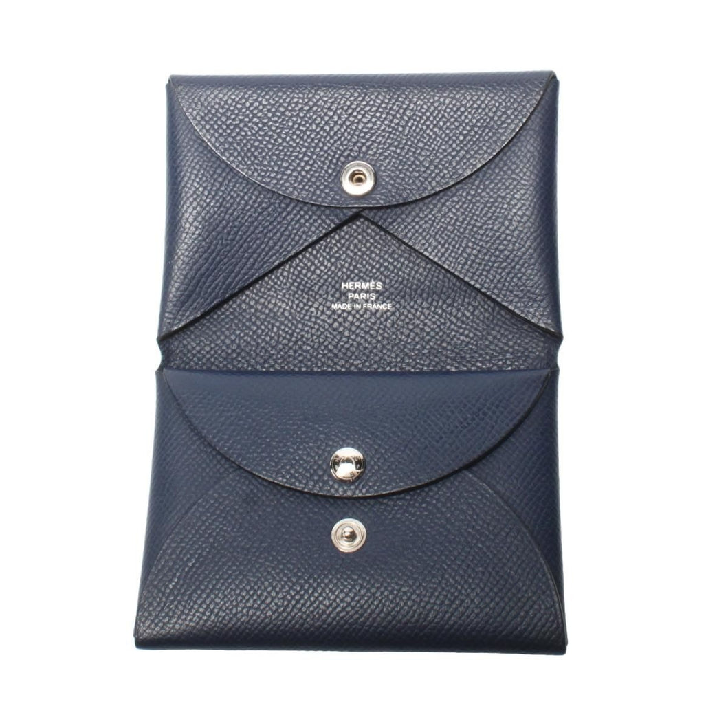 Hermes Coin Case Card Silver Calvi Duo — view 5