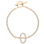 Hermes Chene Dancre Contour 18K Pink Gold Diamond Bracelet Sh — view 2