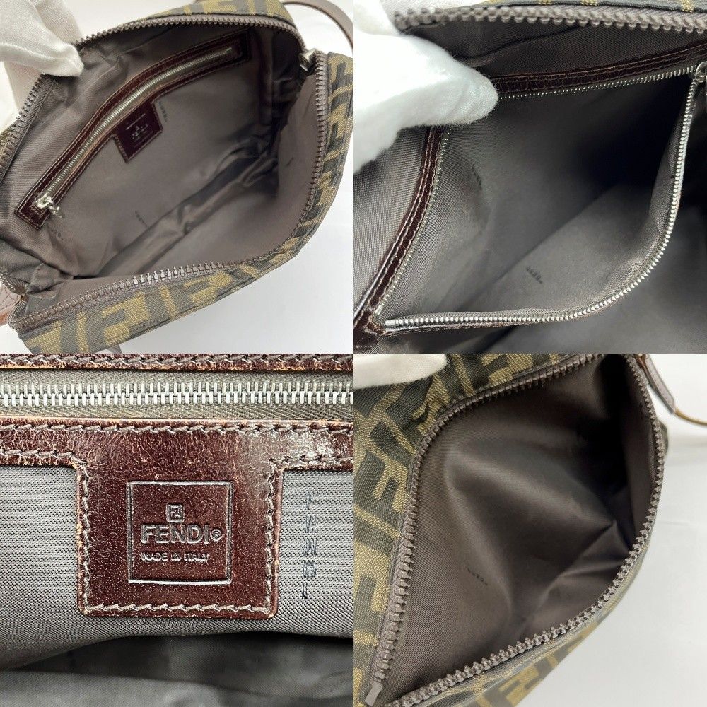 Fendi Shoulder Bag Zucca Scratch Yes 16161 001 Brown — view 9