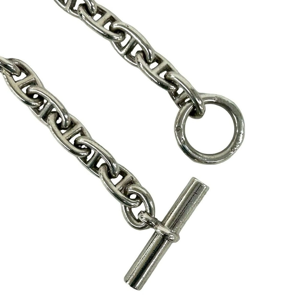Hermes Chaine D'ancre MM 16 Links Cursive Logo Chain Bracelet — view 6
