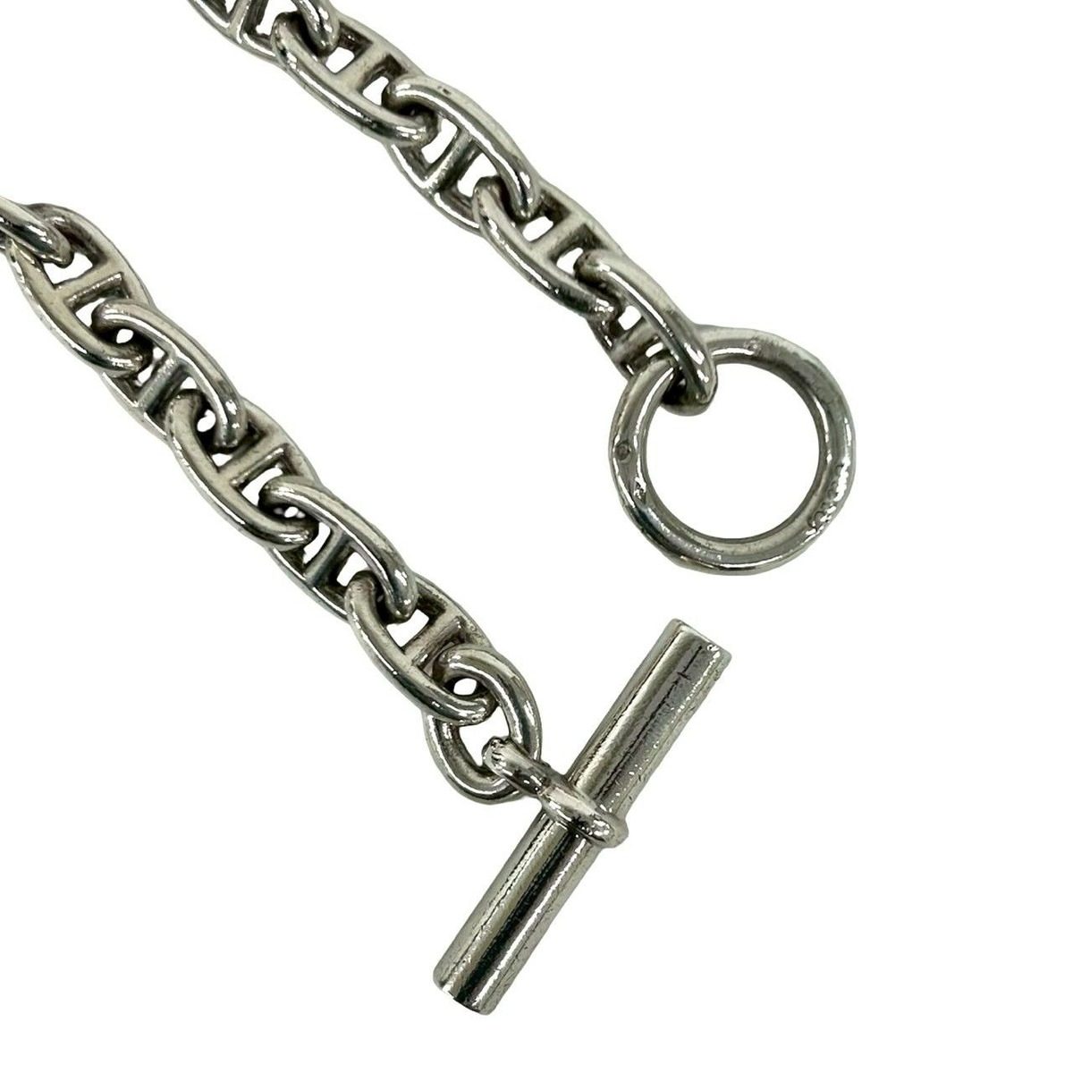 Hermes Chaine D'ancre MM 16 Links Cursive Logo Chain Bracelet — view 6