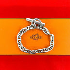 Hermes Chaine D'ancre MM 16 Links Cursive Logo Chain Bracelet