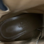 Hermes Saint Germain Boots Short Shoes Suede Black Silver Kelly Hardware — view 7