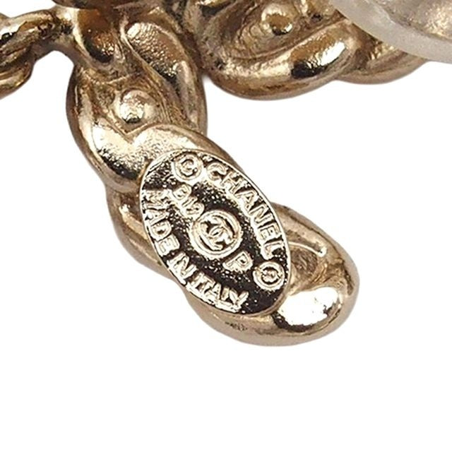 Chanel Earrings CC Logo Swing Gold Metal Costume Pearl Rhinestone — view 3
