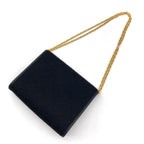 Chanel CC Logo Cotton Jersey Mini Quilted Push Lock Chain Shoulder Bag — view 2