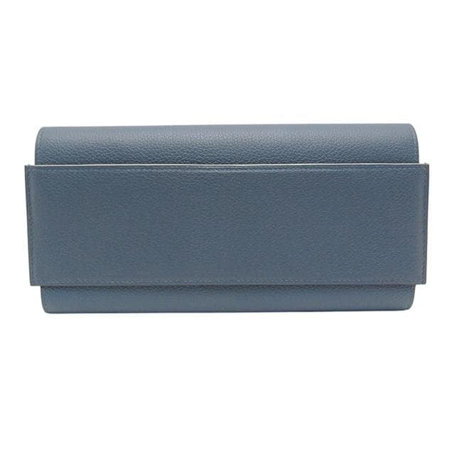 Hermes Passant Long Vaux-Ever Color Blue Agat