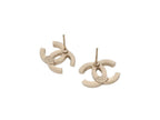 Chanel CC Logo Earrings 09 Rhinestone Metal Silver Clear — view 5