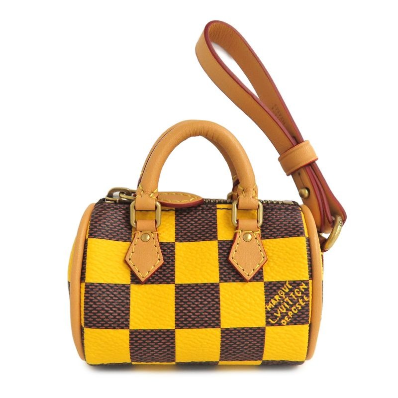 Louis Vuitton Pouch Damier Pop Mini Speedy Yellow Gdhardware — view 2