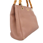 Gucci Handbag Bamboo Leather Pink Champagne Gold — view 2