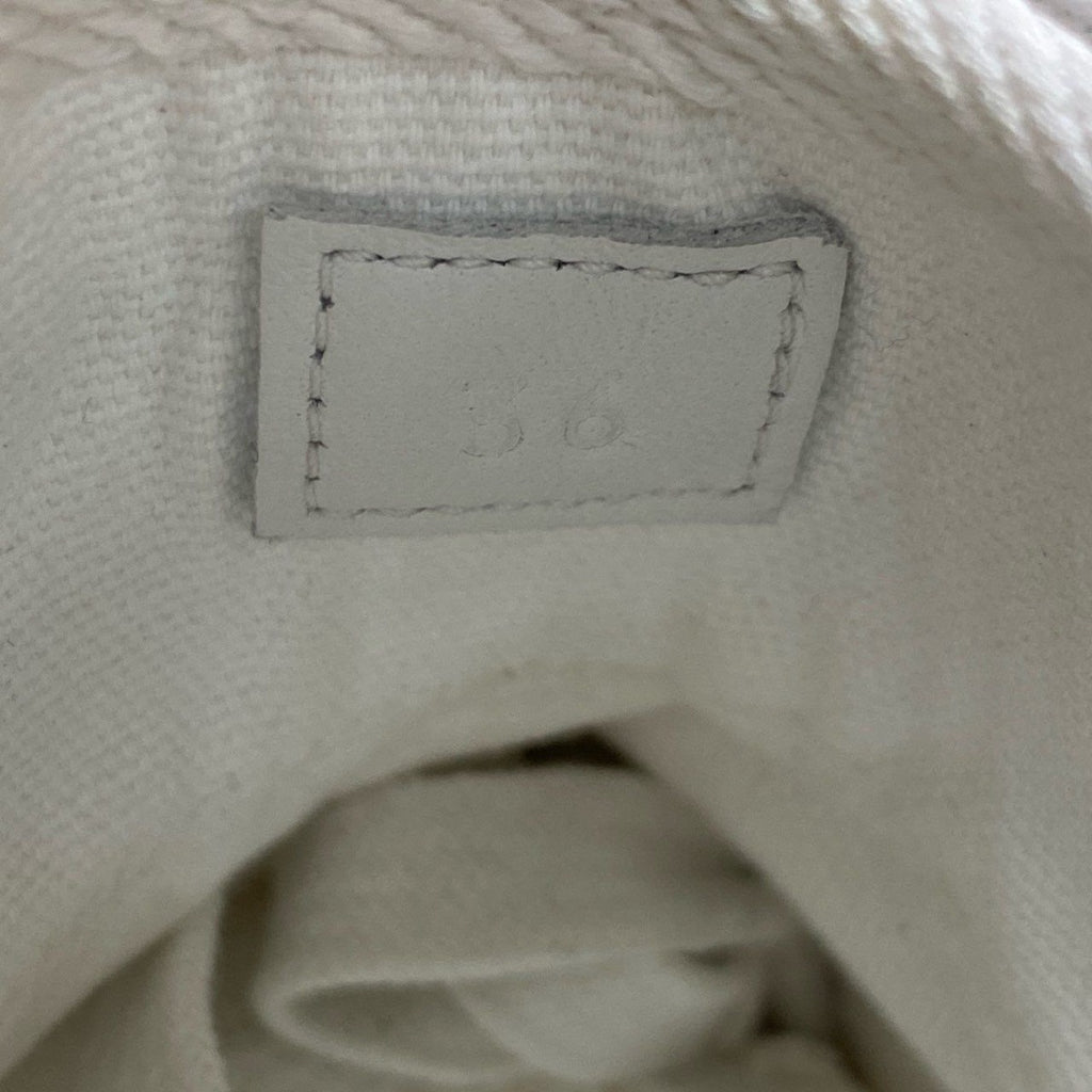 Hermes J4 Italian Short Boots High Cut Sneakers Logo Print 36 White Canvas — view 8