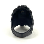 Gucci Michele Lionhead Interlocking G Logo Ring No 13 Metal Black — view 3