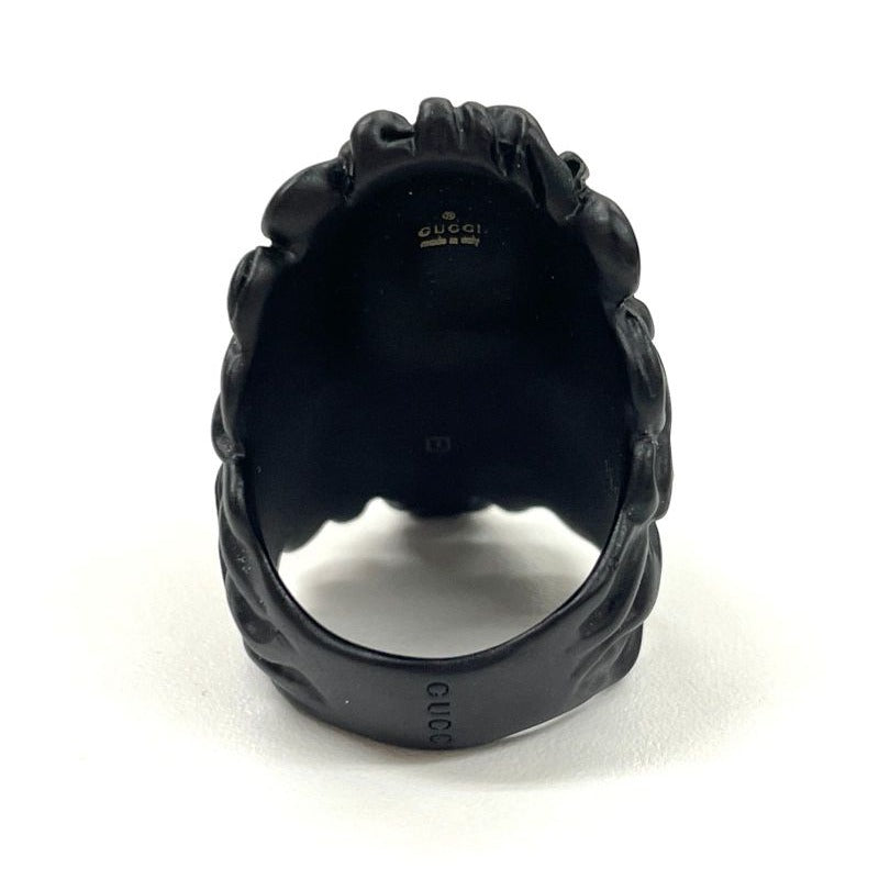 Gucci Michele Lionhead Interlocking G Logo Ring No 13 Metal Black — view 3