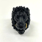 Gucci Michele Lionhead Interlocking G Logo Ring No 13 Metal Black