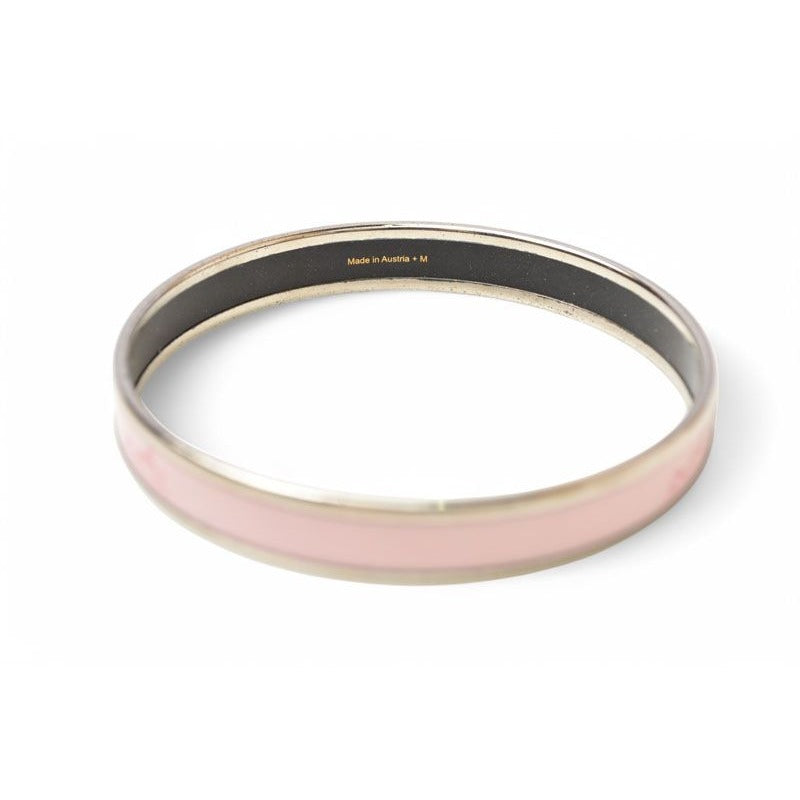 Hermes Bangle Bracelet Emile PM Caleche Light Pink Silver — view 6