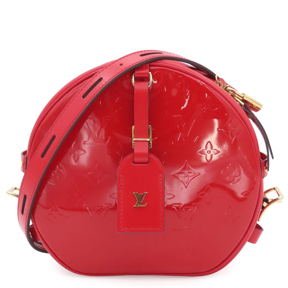 Louis Vuitton Boite Chapeau Souple Rouge Monogram Vernis Shoulder Bag