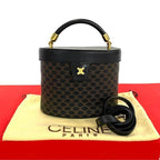 Celine Macadam Blason Pattern Triomphe Logo Hardware Leather 2-Way