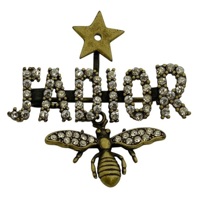Dior Ja Brooch Pin Bee Logo Accessories Rhinestone — view 2
