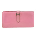 Hermes Long Wallet Bifold Bearn Souffle Pink
