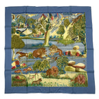 Hermes Carre 90 Scarf 100% Silk Nuba Mountain Blue Box — view 2