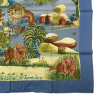Hermes Carre 90 Scarf 100% Silk Nuba Mountain Blue Box — view 6